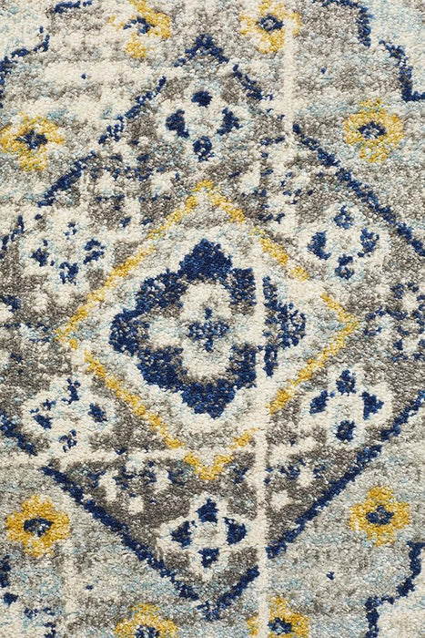 Bursa Navy Diamond Medallion Vintage Rug, Rugs, Ozark Home 