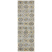 Bursa Blue Grid Medallion Vintage Runner Rug, Rugs, Ozark Home 