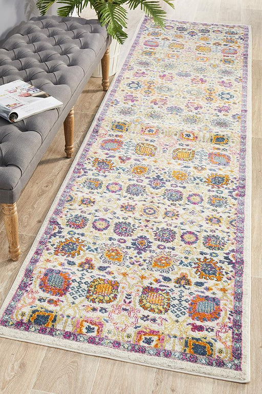 Bursa Multicoloured Floral Pattern Vintage Runner Rug, Rugs, Ozark Home 