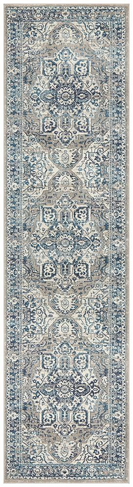 Bursa Blue Mist Floral Medallion Vintage Rug, Rugs, Ozark Home 