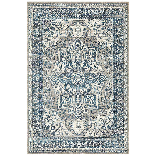 Bursa Blue Mist Floral Medallion Vintage Rug, Rugs, Ozark Home 