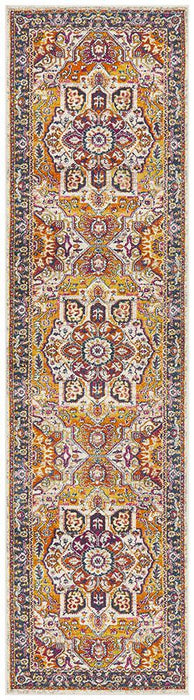 Bursa Multicoloured Floral Pattern Medallion Vintage Rug, Rugs, Ozark Home 