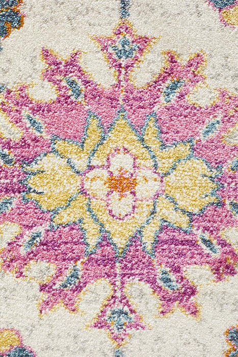 Bursa Multicoloured Round Floral Garden Medallion Vintage Rug, Rugs, Ozark Home 