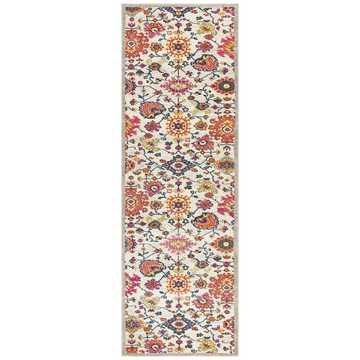 Bursa Multicoloured Floral Garden Medallion Vintage Runner Rug, Rugs, Ozark Home 