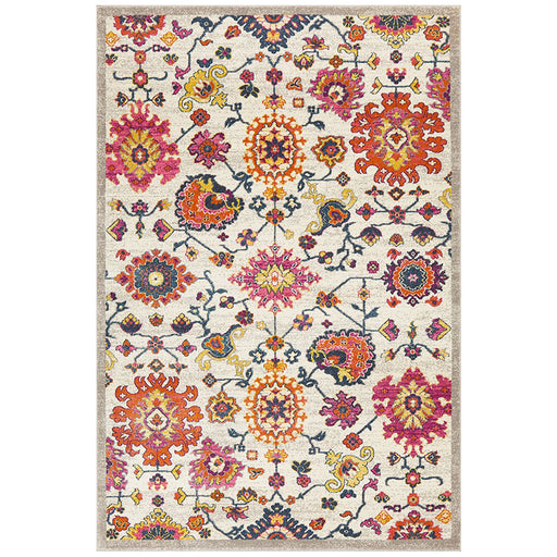 Bursa Multicoloured Floral Garden Medallion Vintage Rug, Rugs, Ozark Home 