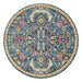 Bursa Navy Round Floral Garden Medallion Vintage Rug, Rugs, Ozark Home 