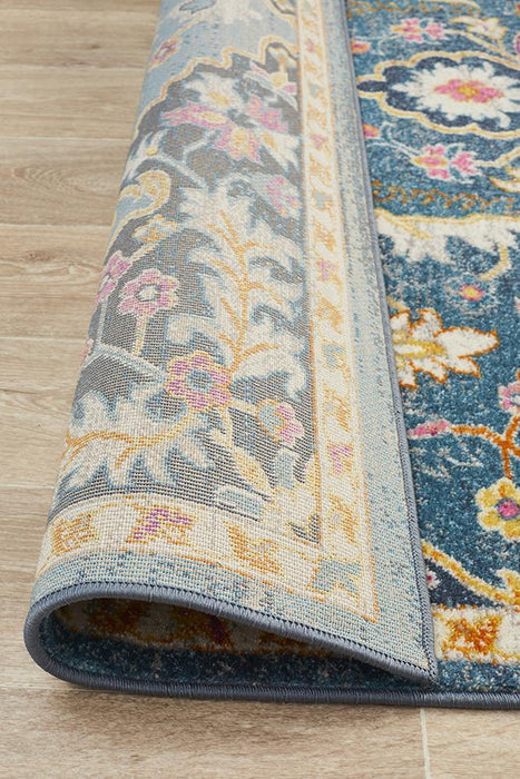 Bursa Navy Floral Garden Medallion Vintage Rug, Rugs, Ozark Home 