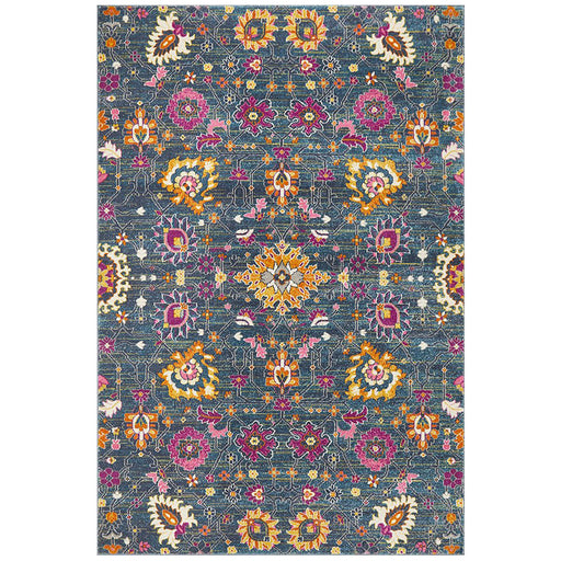 Bursa Blue Floral Garden Medallion Vintage Rug, Rugs, Ozark Home 