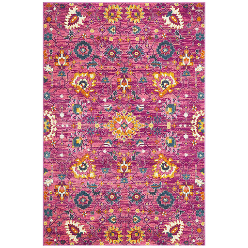 Bursa Fuchsia Floral Garden Medallion Vintage Rug, Rugs, Ozark Home 