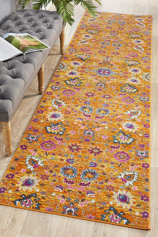 Bursa Rust Floral Garden Vintage Runner Rug, Rugs, Ozark Home 