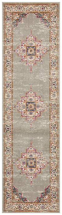 Bursa Faded Grey Floral Medallion Vintage Rug, Rugs, Ozark Home 