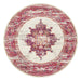 Bursa Pink & Cream Round Floral Medallion Vintage Rug, Rugs, Ozark Home 