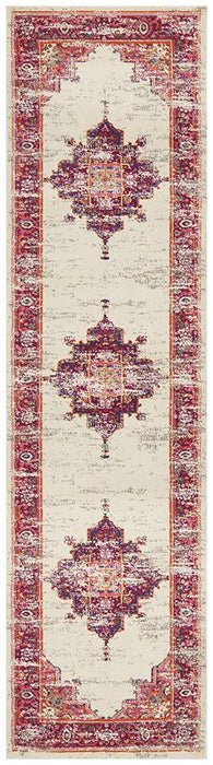 Bursa Pink & Cream Floral Medallion Vintage Rug, Rugs, Ozark Home 