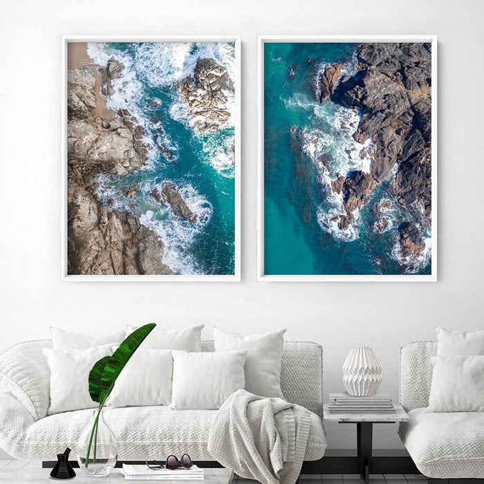 Rocky Coast from Above I  - Art Print, Wall Art, Ozark Home 