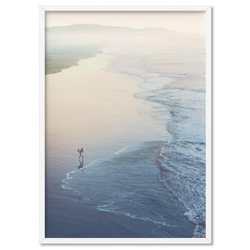 Surfer Walking to Ocean Waves - Art Print, Wall Art, Ozark Home 