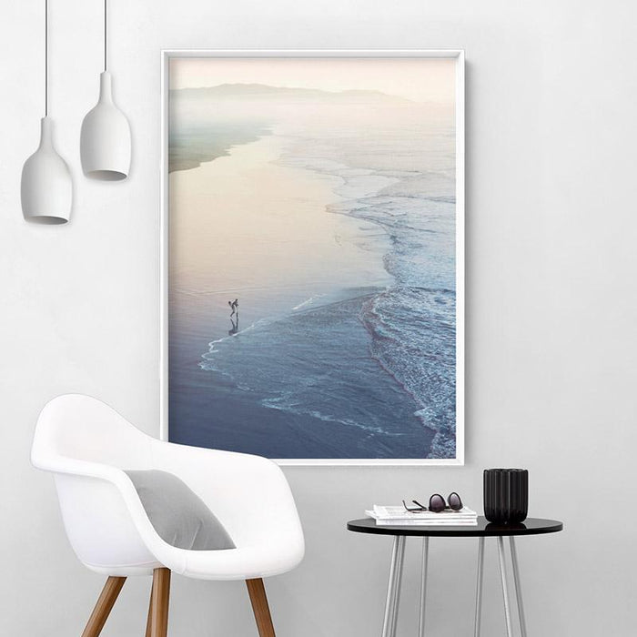 Surfer Walking to Ocean Waves - Art Print, Wall Art, Ozark Home 