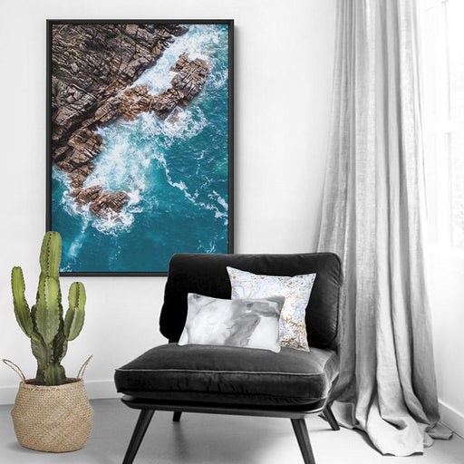 Rocky Coast from Above III  - Art Print, Wall Art, Ozark Home 