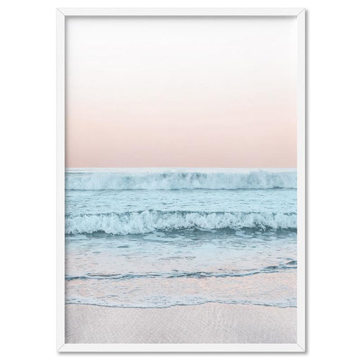 Beach View at Dusk, in Pastels  - Art Print, Wall Art, Ozark Home 