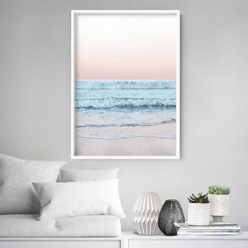 Beach View at Dusk, in Pastels  - Art Print, Wall Art, Ozark Home 