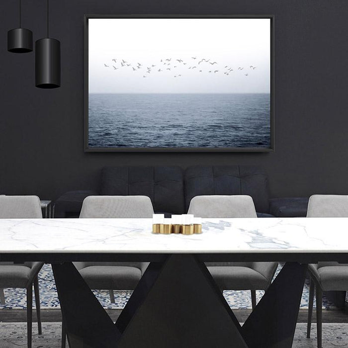 Flock of Birds on Ocean Horizon - Art Print, Wall Art, Ozark Home 