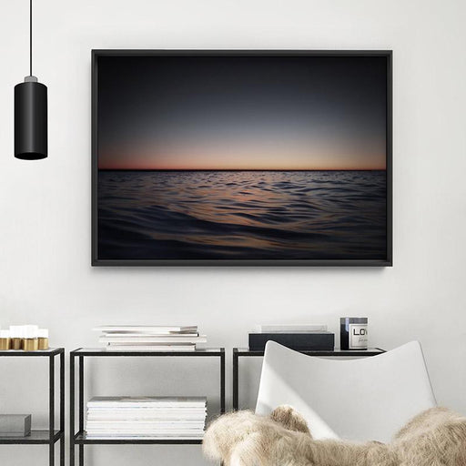 Ocean Horizon View at Dark Dusk - Art Print, Wall Art, Ozark Home 