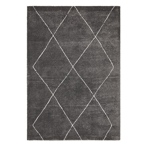 Battice Charcoal Diamond Geometric Contemporary Rug, Rugs, Ozark Home 