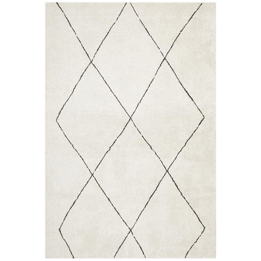 Battice Ivory Diamond Geometric Contemporary Rug, Rugs, Ozark Home 