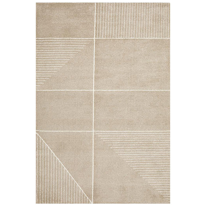 Battice Natural Geometric Print Contemporary Rug, Rugs, Ozark Home 