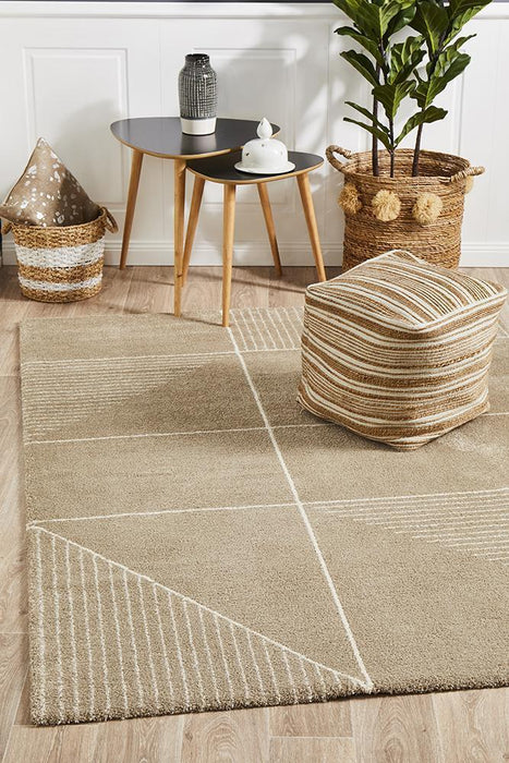 Battice Natural Geometric Print Contemporary Rug, Rugs, Ozark Home 