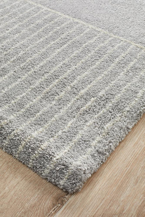 Battice Silver Geometric Print Contemporary Rug, Rugs, Ozark Home 