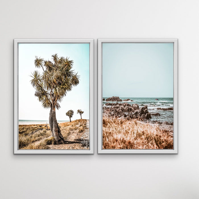 Back To The Beach - Two Piece Boho Beach Canvas or Art Print Set, Wall Art, Ozark Home 