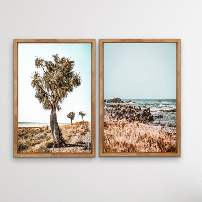 Back To The Beach - Two Piece Boho Beach Canvas or Art Print Set, Wall Art, Ozark Home 