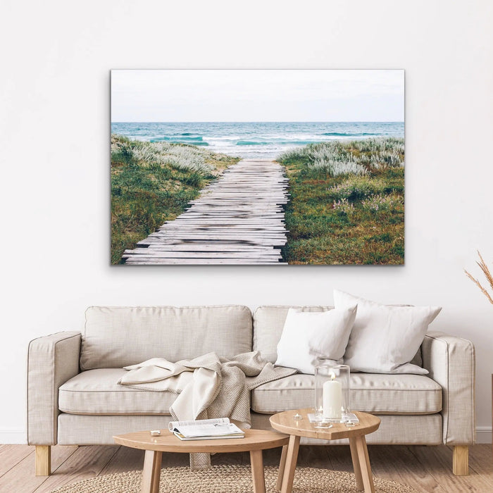 Beach Path - Photographic Beach Print on Canvas or Paper, Wall Art, Ozark Home 