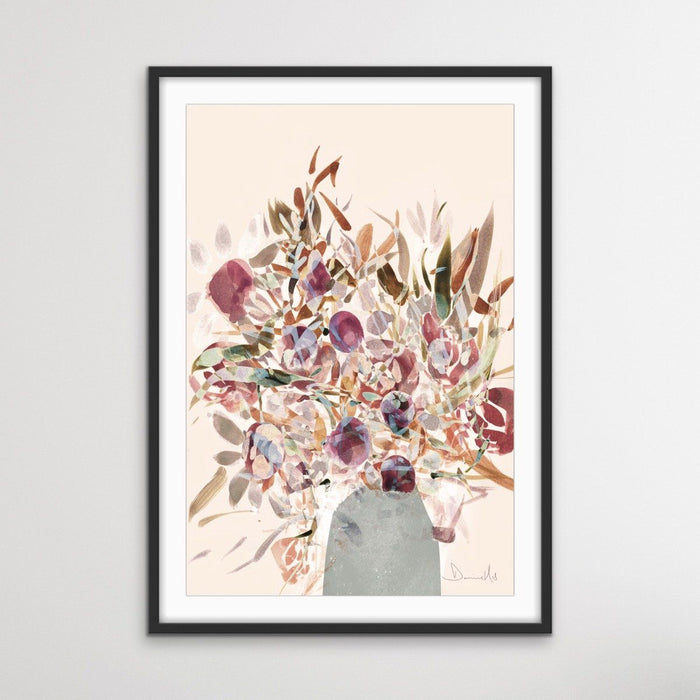 Blooms - Abstract Floral Print by Dan Hobday On Paper Or Canvas