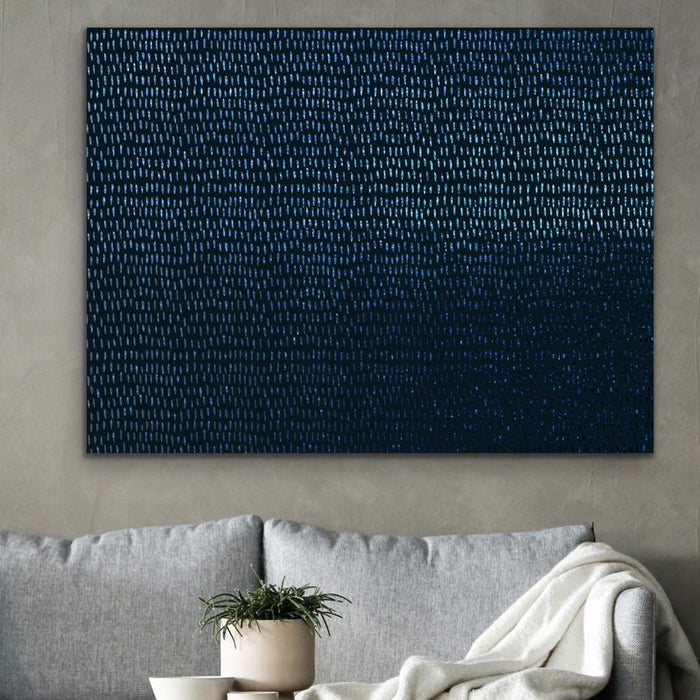 Blue Lines - Dark Blue Abstract Artwork Print