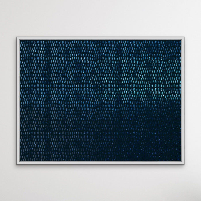 Blue Lines - Dark Blue Abstract Artwork Print