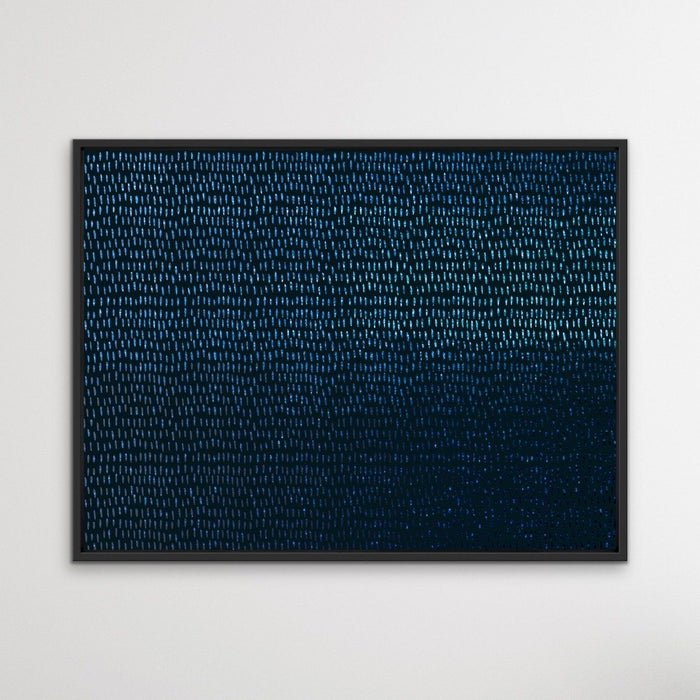 Blue Lines - Dark Blue Abstract Artwork Print