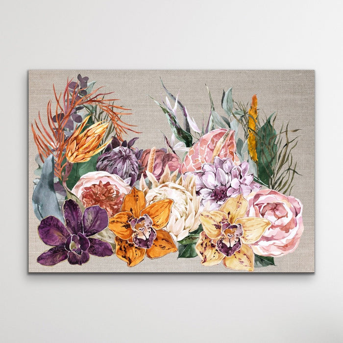 Boho Garden - Contemporary Canvas or Art Print With Boho Flowers