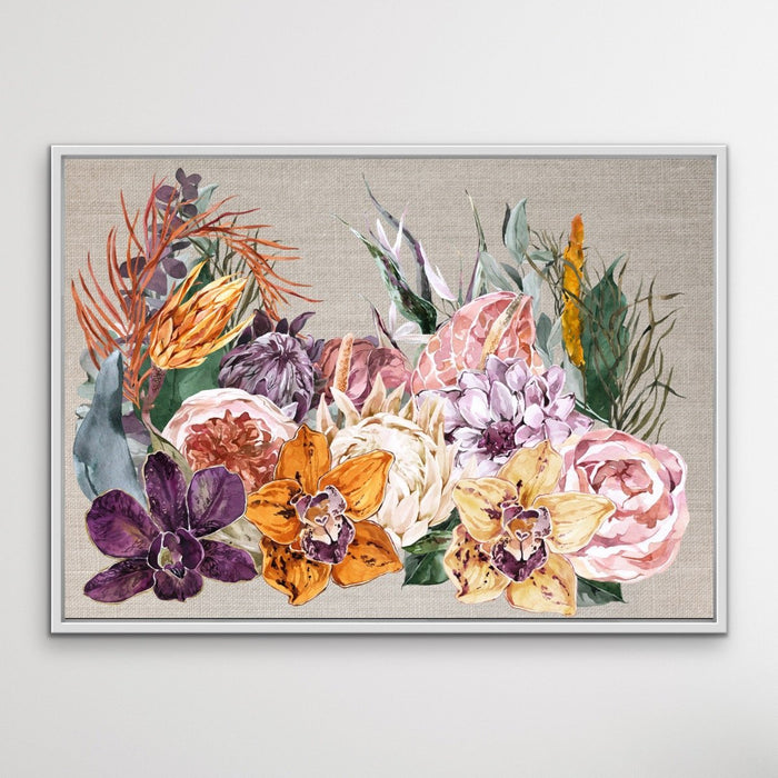 Boho Garden - Contemporary Canvas or Art Print With Boho Flowers