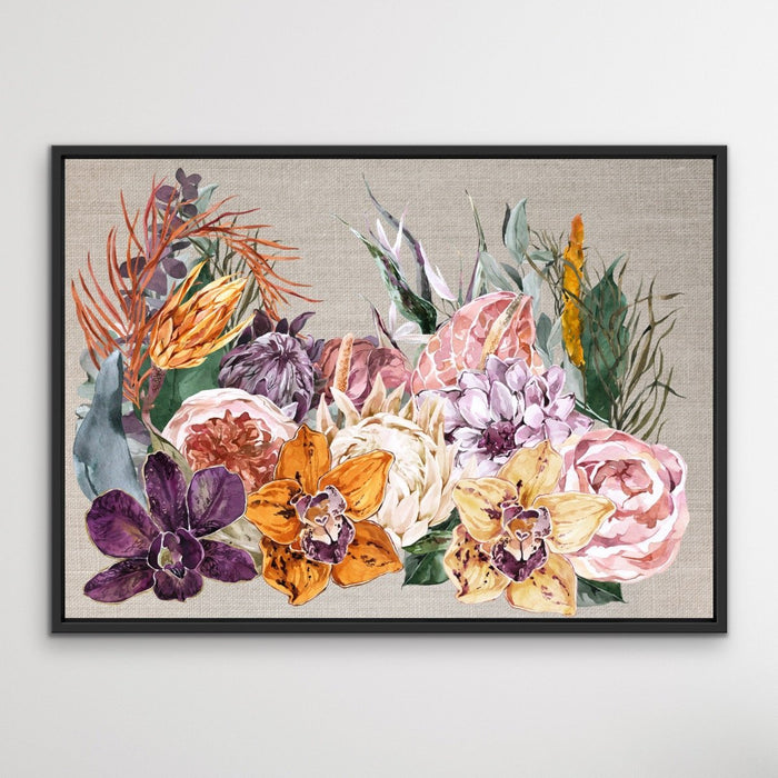 Boho Garden - Contemporary Canvas or Art Print With Boho Flowers