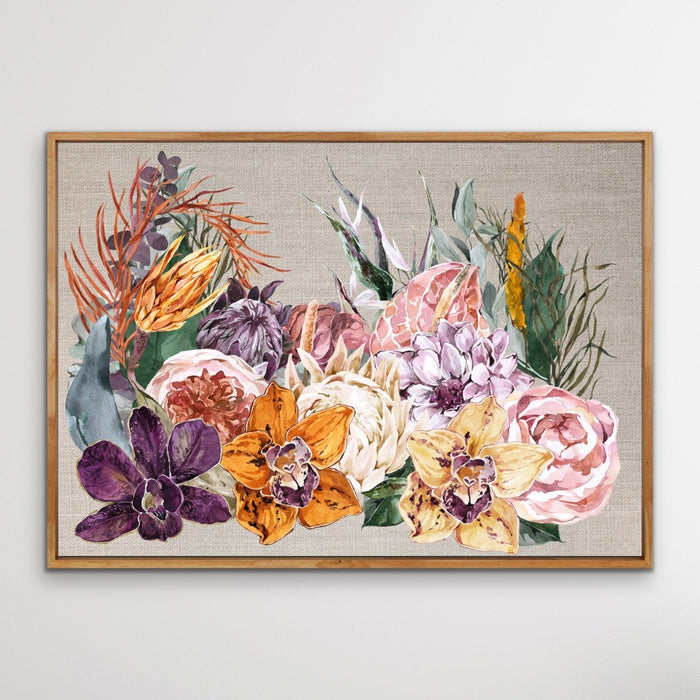 Boho Garden - Contemporary Canvas or Art Print With Boho Flowers