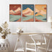 Boho Mountain Surreal Landscape Three Piece Art and Canvas Print Set, Wall Art, Ozark Home 