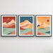 Boho Mountain Surreal Landscape Three Piece Art and Canvas Print Set, Wall Art, Ozark Home 