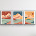 Boho Mountain Surreal Landscape Three Piece Art and Canvas Print Set, Wall Art, Ozark Home 