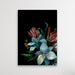 Bouquet On Black In Blue Stretched Canvas Print, Wall Art, Ozark Home 