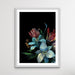 Bouquet On Black In Blue Stretched Canvas Print, Wall Art, Ozark Home 