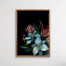 Bouquet On Black In Blue Stretched Canvas Print, Wall Art, Ozark Home 