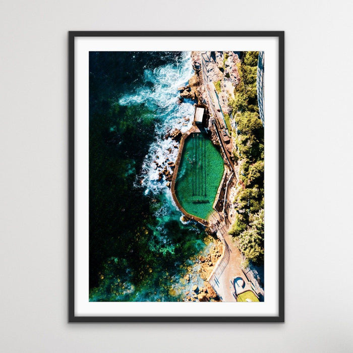 Bronte Beach Ocean Pool - Aerial Photographic Print of Sydney Ocean Pool