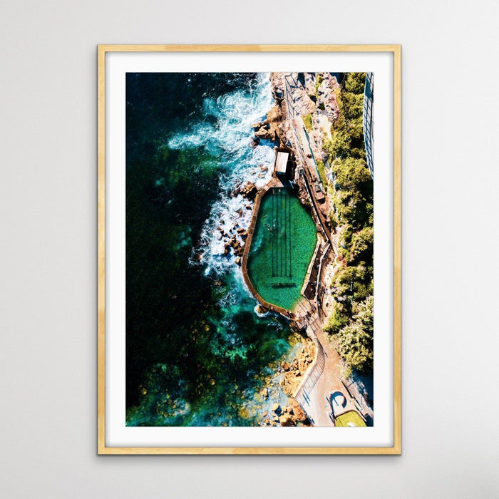 Bronte Beach Ocean Pool - Aerial Photographic Print of Sydney Ocean Pool