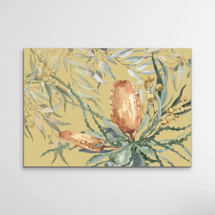 Bush Banksia - Australian Native Flower Original Artwork Canvas or Art Print, Wall Art, Ozark Home 